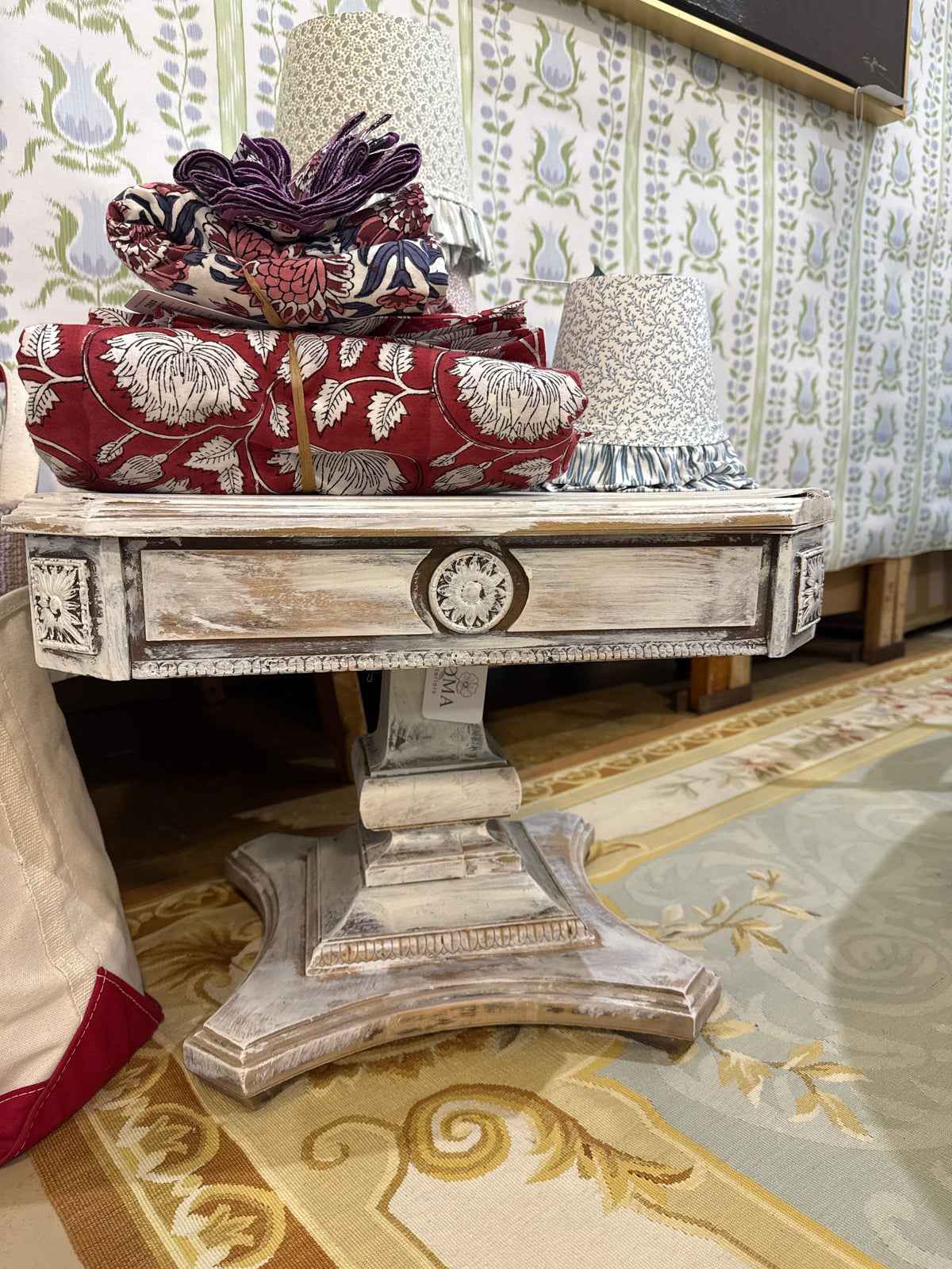 Primitive French Inspired Side Table