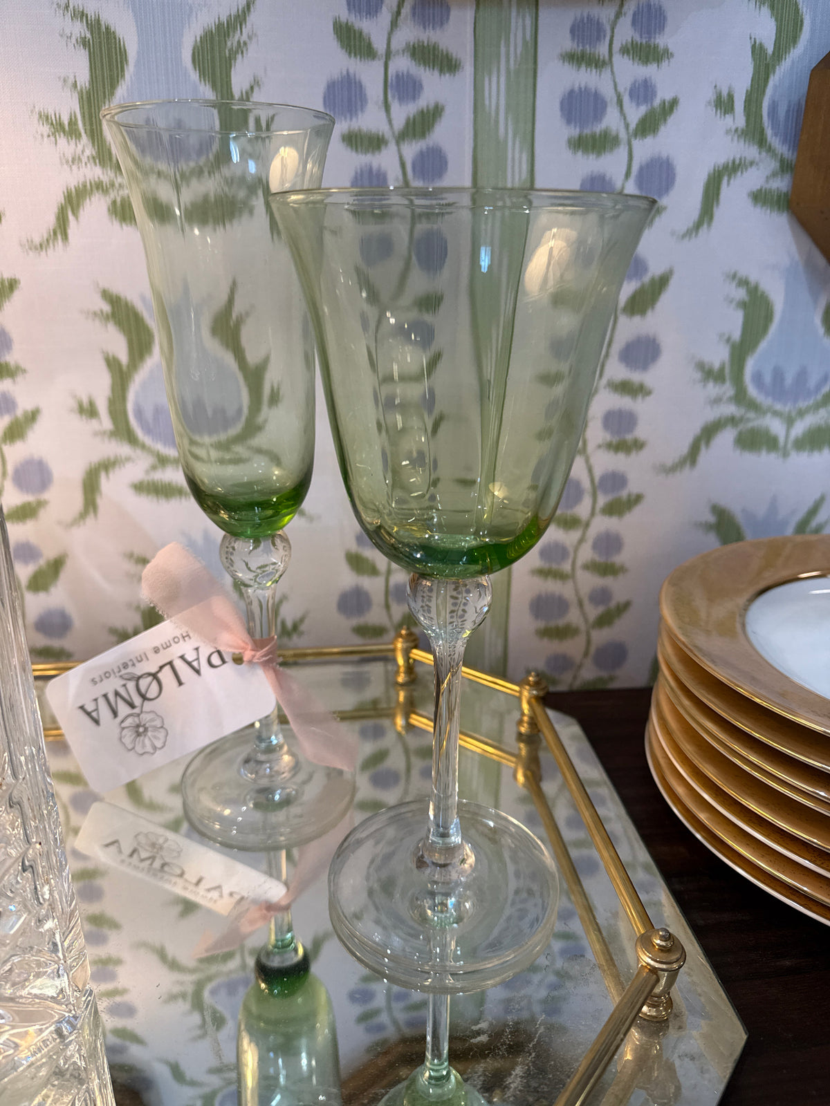 Green Stemware