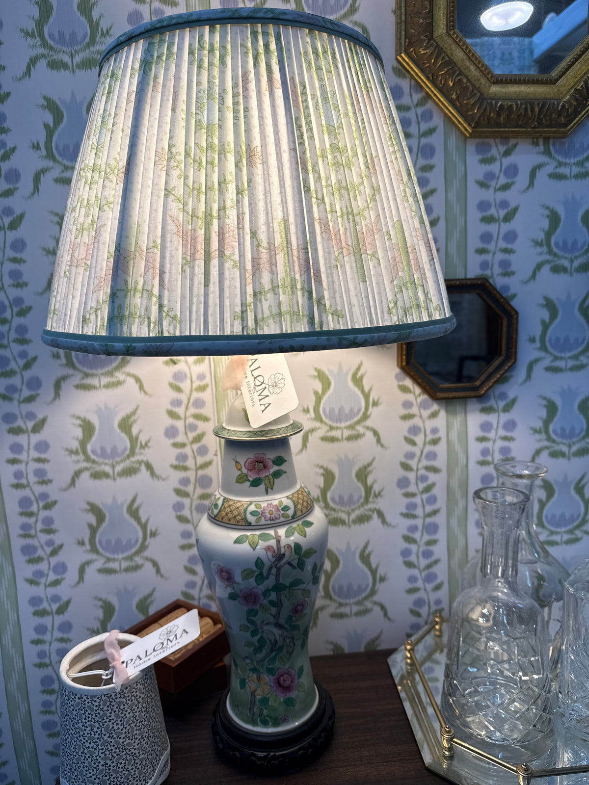 Chinoiserie Lamp with Custom Shade