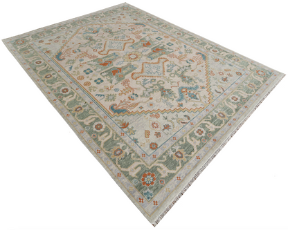 Emma handmade wool rug close-up shining premium wool texture and meticulous handwoven detail