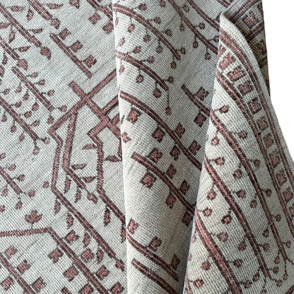 Hannah brown and cream handmade Oushak rug