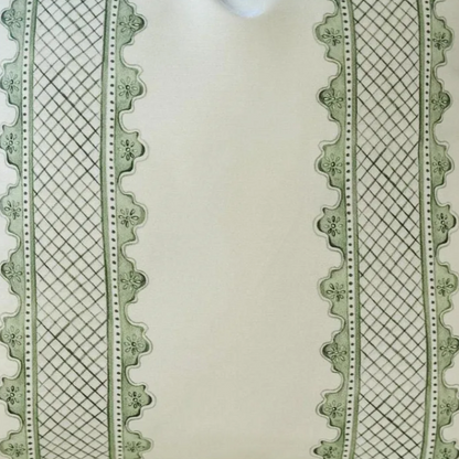 Clarabelle Green Lattice Stripe