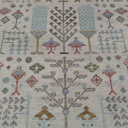 Handwoven wool texture on the Amelia area rug