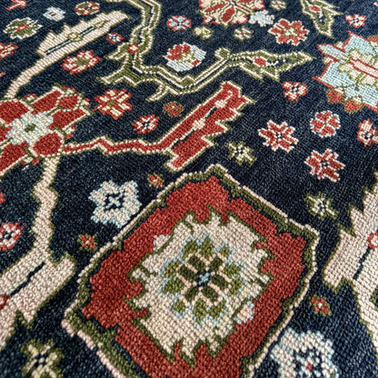 Close-up of the handmade Eleanor rug texture and pattern